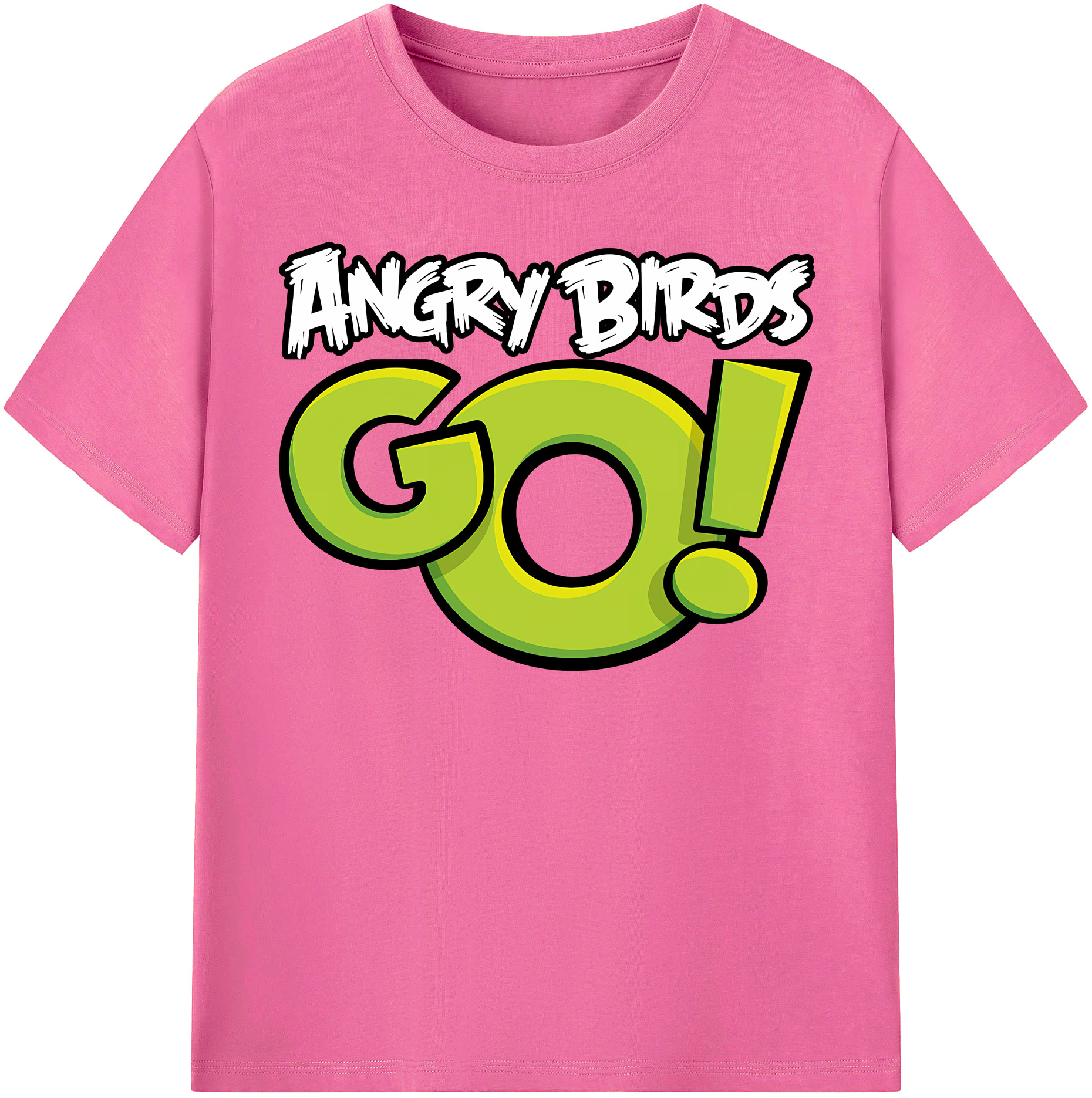 （画像用） Angry Birds アングリーバード レディースカジュアルプリントTシャツ（綿100％）
